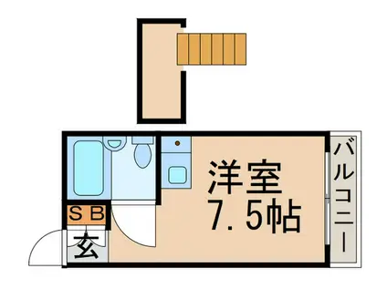 サンハイム(ワンルーム/2階)の間取り写真