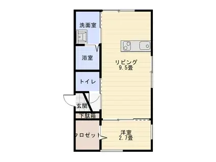 SPICA(1LDK/1階)の間取り写真