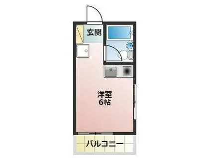 マルショウハイツ(ワンルーム/2階)の間取り写真