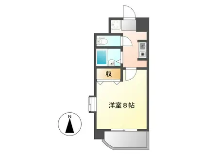 グランディール名駅(1K/4階)の間取り写真