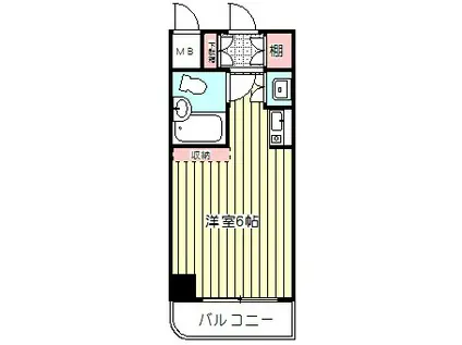 ホーユウコンフォルト西川口(ワンルーム/3階)の間取り写真