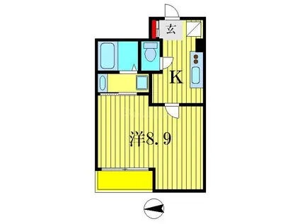 アークトゥルス(1K/2階)の間取り写真