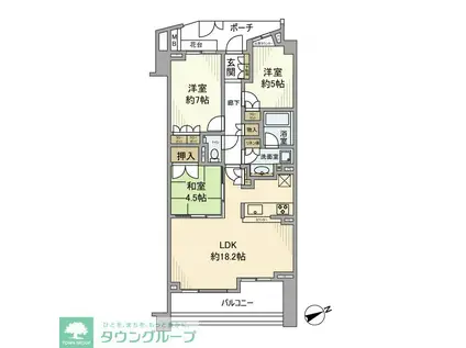 パークハウス フォレストリエ(3LDK/3階)の間取り写真