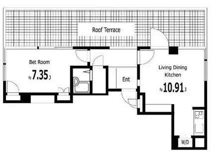ガーデンテラスJOTO(1LDK/5階)の間取り写真