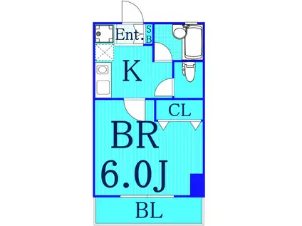 ミルキーウェイ(1K/4階)の間取り写真