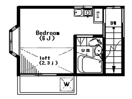 ホワイトハイツ下高井戸(ワンルーム/2階)の間取り写真