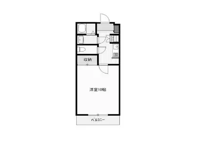 ドリームメゾン篠田(1K/3階)の間取り写真