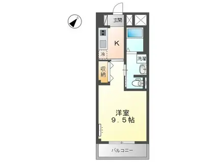 サンライズビューあんしん(1K/3階)の間取り写真