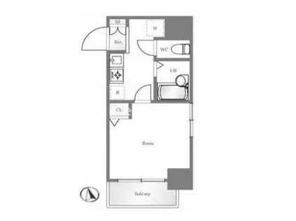 スカイコート高田馬場第5(1K/2階)の間取り写真