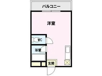 須山ビル(ワンルーム/1階)の間取り写真