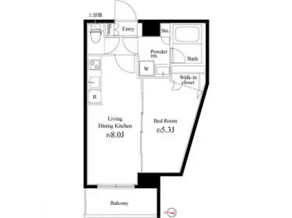 コートブランシェ(1LDK/6階)の間取り写真