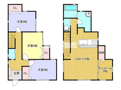 ザ・ライフ鳥栖プレミア(3SLDK/1階)の間取り写真
