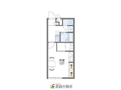 レオパレスCO OASIS(1K/1階)の間取り写真