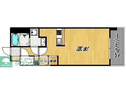 アーバンコートⅡ(ワンルーム/3階)の間取り写真