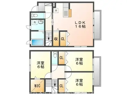 ヒルズ上之屋(3LDK/1階)の間取り写真