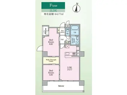 PJ TREE NEST(2LDK/3階)の間取り写真