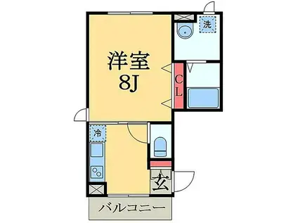 サンモール・プラシード(1K/3階)の間取り写真