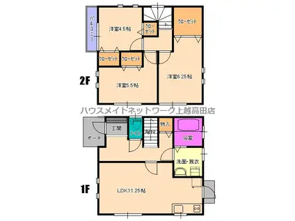 クレシエンテ(3LDK/1階)の間取り写真