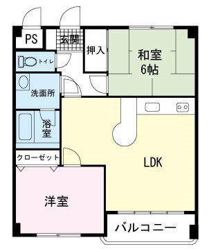 ドリームパレス(2LDK/3階)の間取り写真