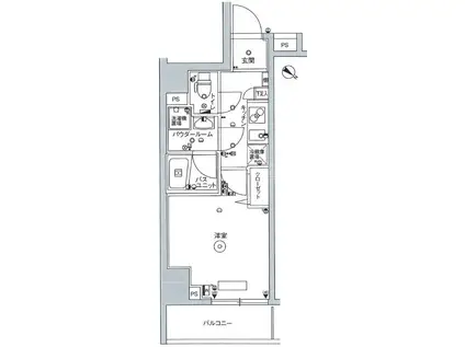 スカイコートパレス大田鵜の木(1K/5階)の間取り写真