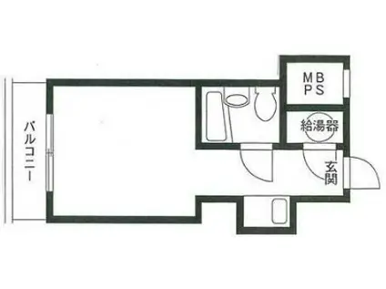 アルベルゴ上野(ワンルーム/9階)の間取り写真