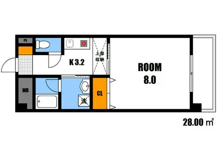 カーサ・デ・ナカスジ(1K/4階)の間取り写真