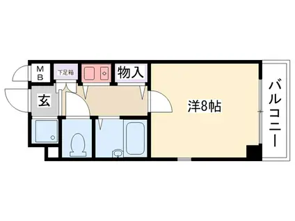 エスリード上甲子園(1K/3階)の間取り写真