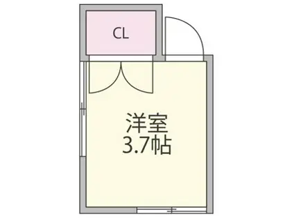 BLUE TERRACE(ワンルーム/1階)の間取り写真