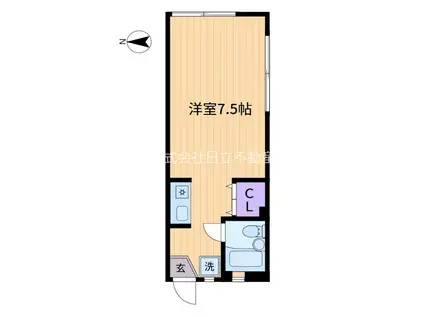 コスモコート(ワンルーム/1階)の間取り写真