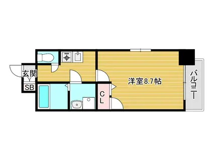 エスリード大阪天満宮(1K/5階)の間取り写真