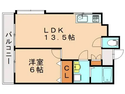 ROCKAURUMBLDG(1LDK/3階)の間取り写真