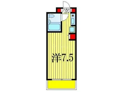 鎌ヶ谷ハイツ(ワンルーム/1階)の間取り写真