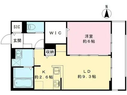 FELICE 七本松(1LDK/3階)の間取り写真