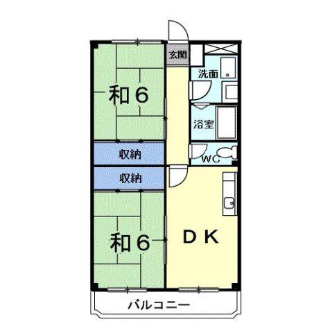 サンマリッチ(2DK/3階)の間取り写真