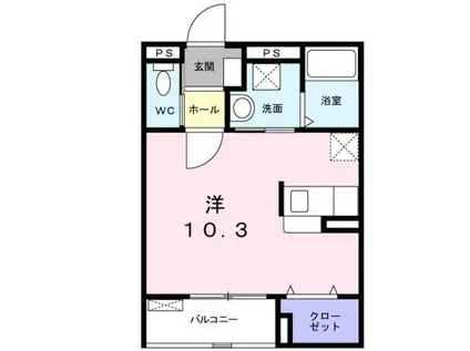 SING-F(ワンルーム/2階)の間取り写真