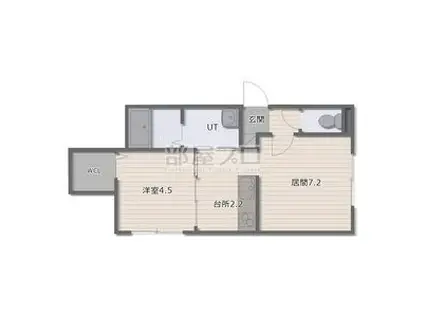 REVERIE TOYOHIRA(1LDK/2階)の間取り写真