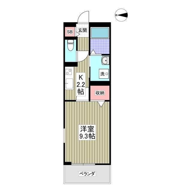 ベル フロースト(1K/1階)の間取り写真