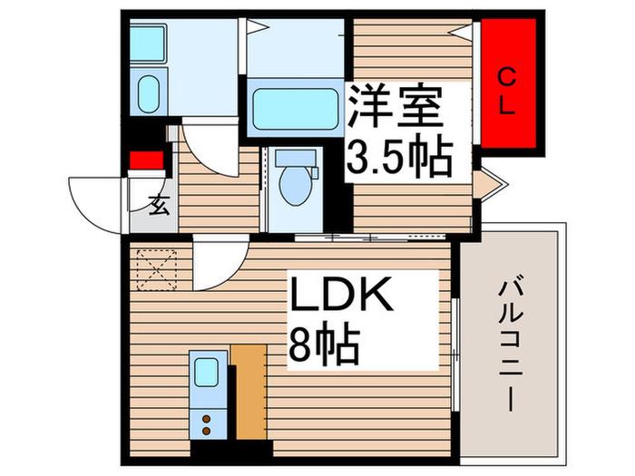 ルノン東所沢(1LDK/2階)の間取り写真