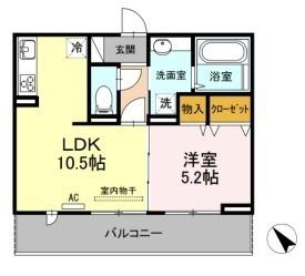 グランコート(1LDK/3階)の間取り写真