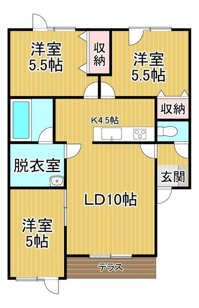 SHINKA26(3LDK/2階)の間取り写真