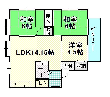 ピッコロモンド(3LDK/2階)の間取り写真