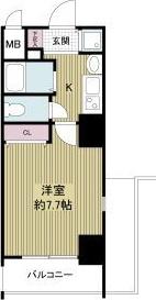 アーバンフラッツ難波東(1K/3階)の間取り写真