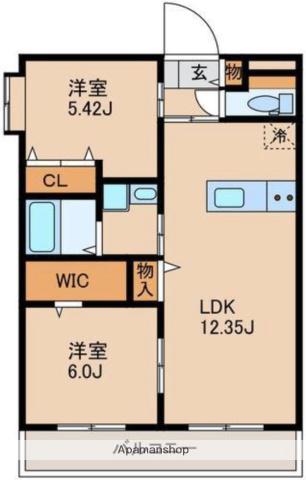 NEIGHBORSII(2LDK/1階)の間取り写真