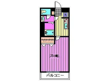 リブリ・アイ&SH(1K/3階)の間取り写真