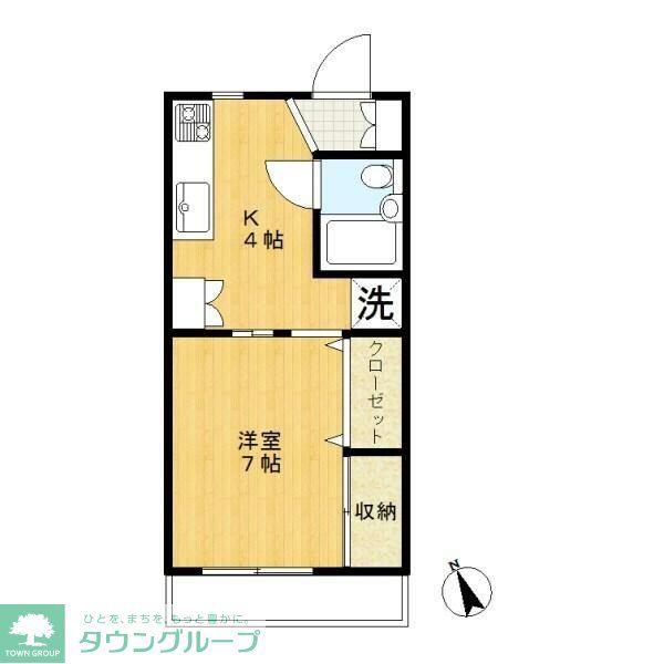 マンションエトワール(1K/2階)の間取り写真