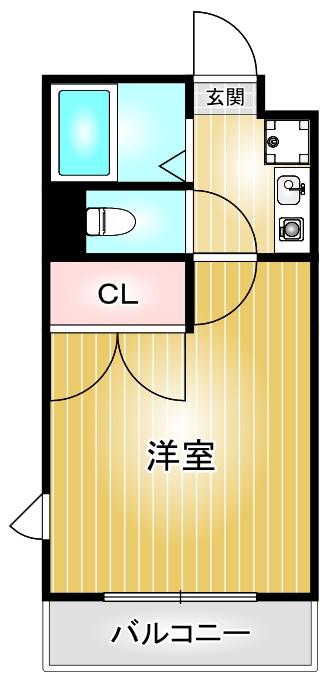 ロイヤル六番(1K/2階)の間取り写真