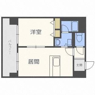 パシフィック元町パッセージ(1LDK/3階)の間取り写真