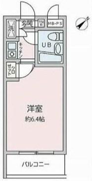 日神パレス西横浜(1K/2階)の間取り写真