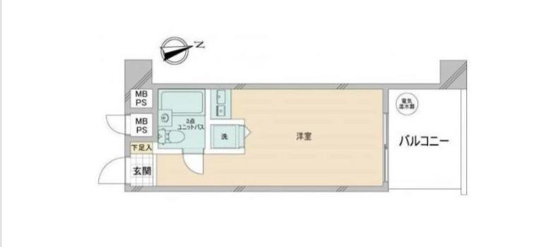 ライオンズマンション本郷(ワンルーム/6階)の間取り写真