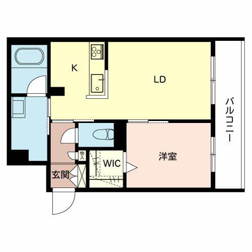 シャーメゾン 姫路R(1LDK/2階)の間取り写真